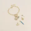 Cartelette SUMMER VIBES Bracelet et 6 pendentifs (coquillage et oeil émaillé).