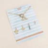 Cartelette SUMMER VIBES Bracelet et 6 pendentifs (coquillage escargot et étoile de mer).
