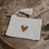 Porte-monnaie Love beige - Zakuw.