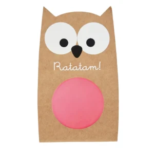 Ratatam Balle rebondissante hibou 57 mm – Rose.