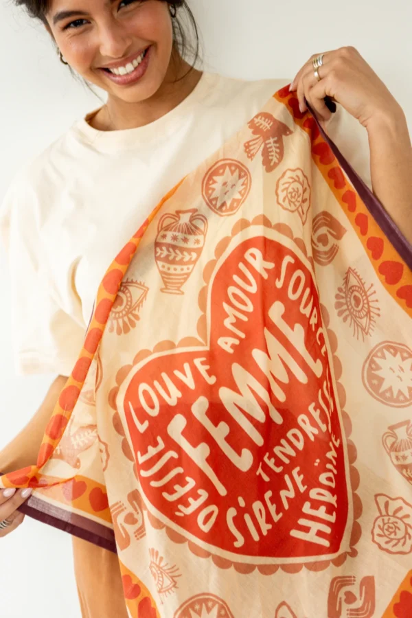 Apaches Collections – Small Foulard Mamavida Mummy Fire. - Image 2