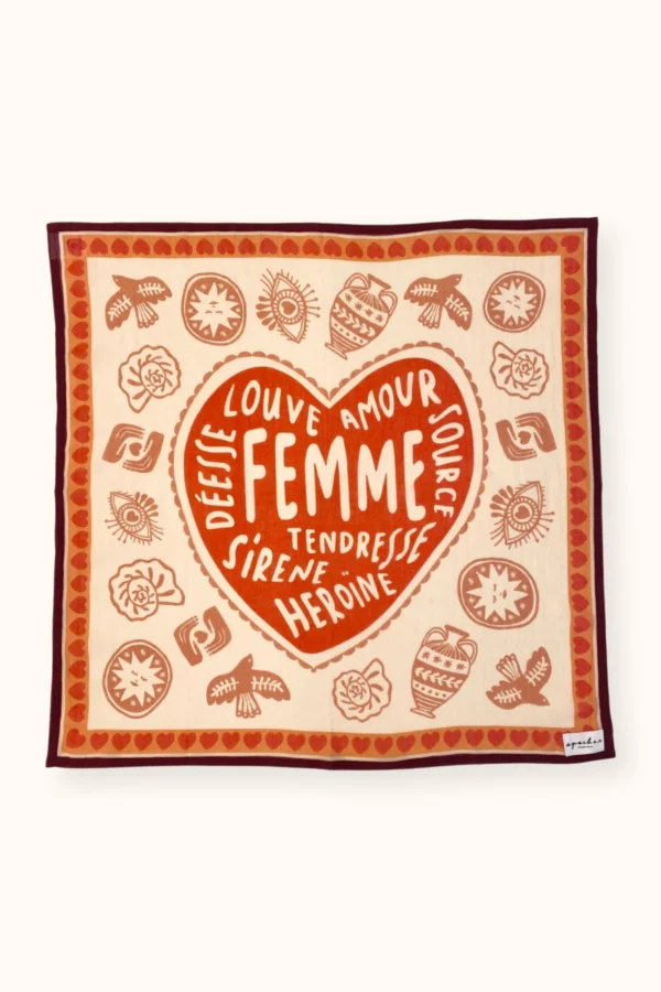 Apaches Collections – Small Foulard Mamavida Mummy Fire. - Image 5
