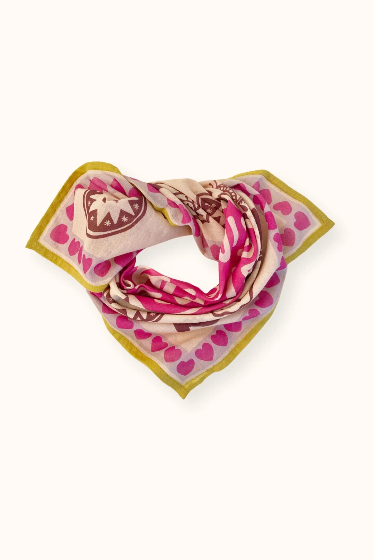 Apaches Collections – Small Foulard Mamavida Mummy Fuchsia.