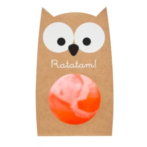 Ratatam Balle rebondissante marbrée hibou 57 mm – Orange.