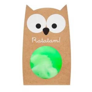 Ratatam Balle rebondissante marbrée hibou 57 mm – Vert.