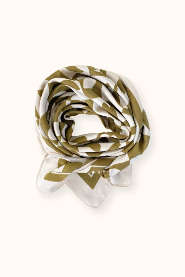 Apaches Collections – Big Foulard Palika « Damier » Tobacco.