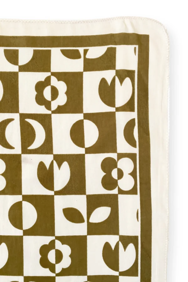 Apaches Collections – Big Foulard Palika « Damier » Tobacco. - Image 4