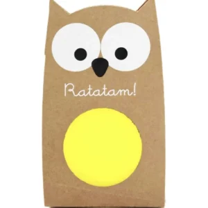 Ratatam Balle rebondissante hibou 57 mm – Jaune.