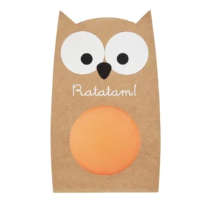 Ratatam Balle rebondissante hibou 57 mm – Orange.