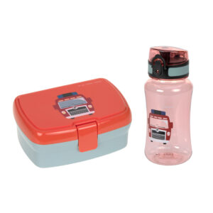 Set Boîte à Goûter et Gourde enfants – Tiny Drivers, Pompiers.