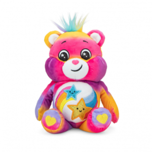 Peluche Bisounours TOUBONTE 22cm – Glitter étoile arc-en-ciel.