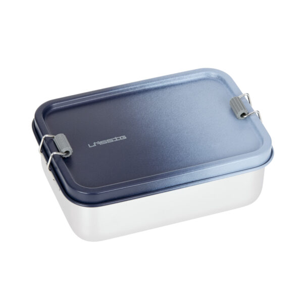 Boîte à goûter inox enfants - Unique, bleu foncé.