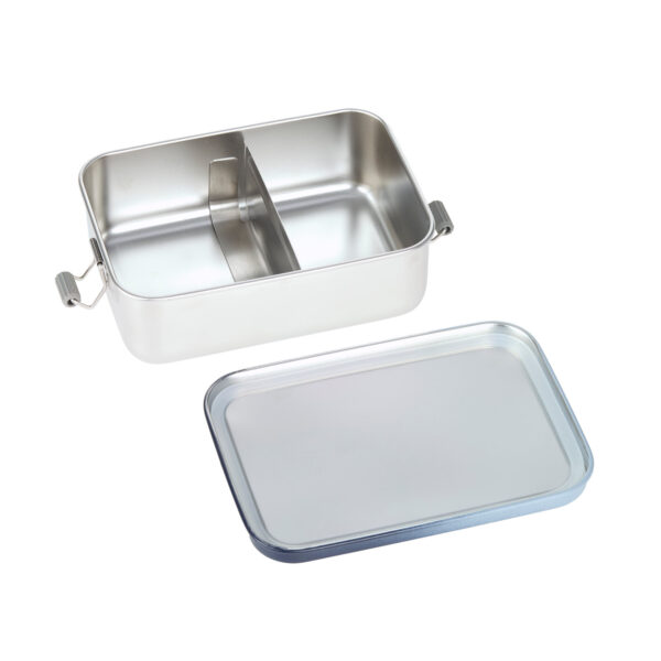Boîte à goûter inox enfants - Unique, bleu foncé. - Image 2