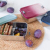 Boîte à goûter inox enfants - Unique, bleu foncé. - Image 3