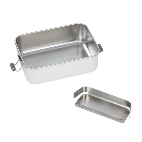 Boîte à goûter inox enfants - Unique, bleu foncé. - Image 5
