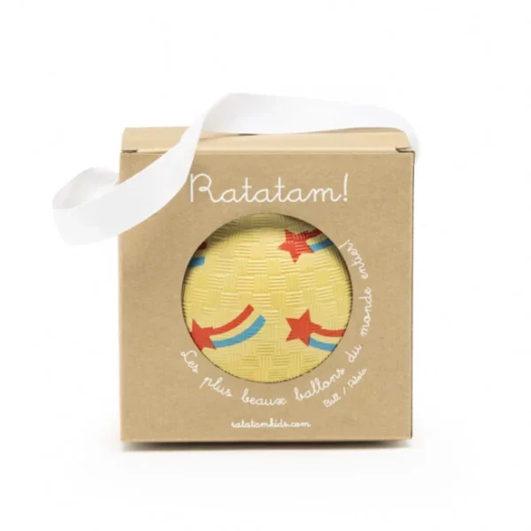 Ratatam Petit Ballon Étoiles filantes 12 cm – Jaune. - Image 2
