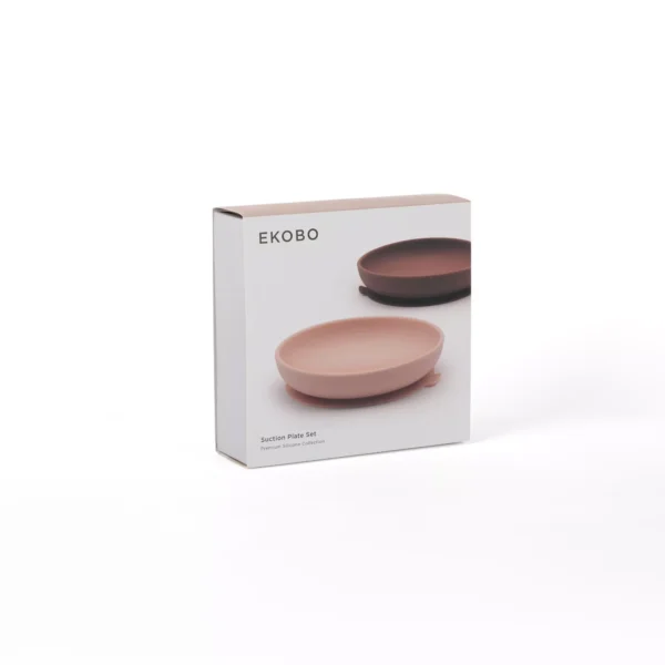 Set de 2 Assiettes ventouses en silicone - Blush / Terracotta. - Image 2