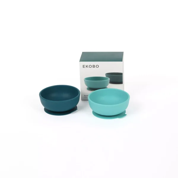 Set de 2 Bols ventouse en silicone - Blue Abyss / Lagoon. - Image 2