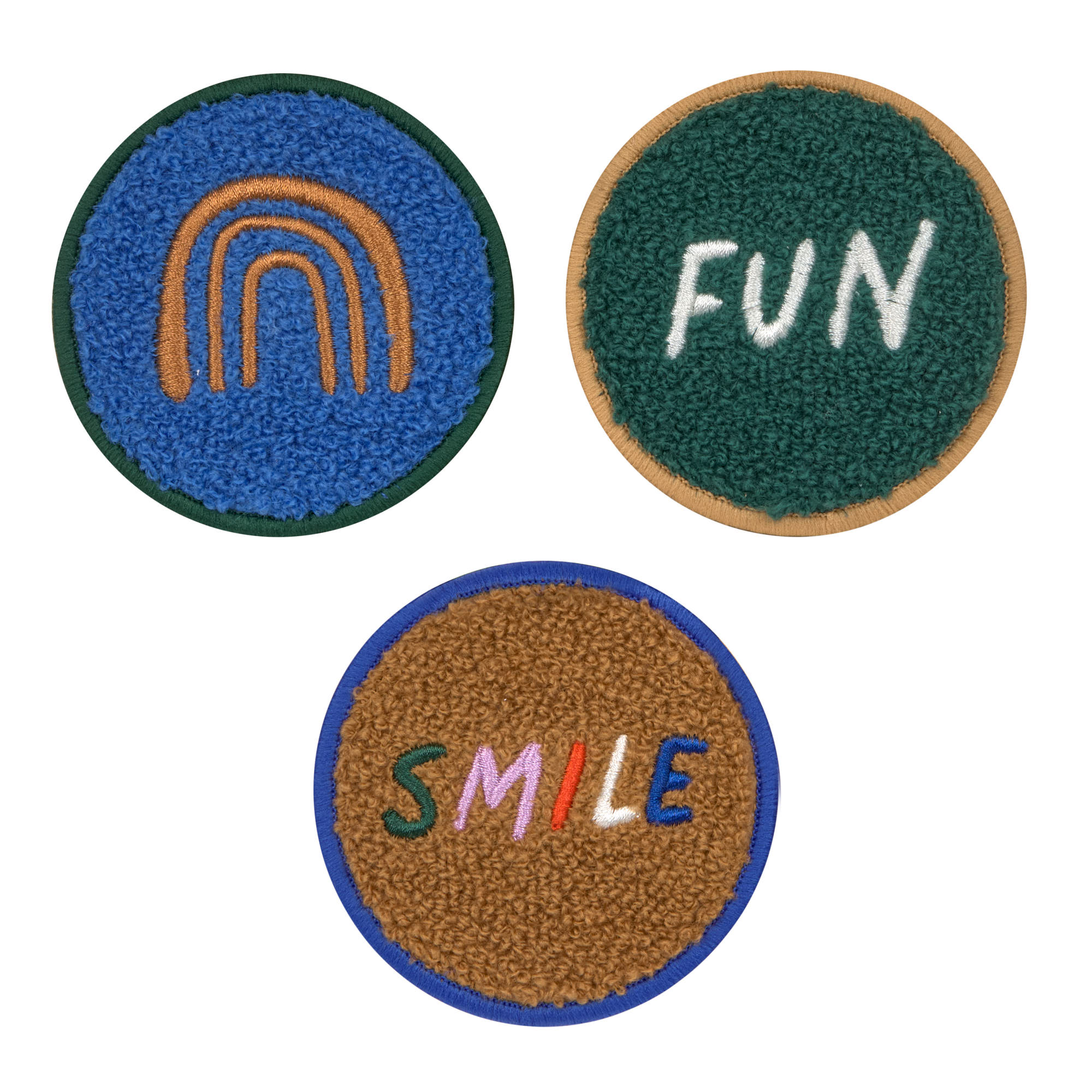 Set de 3 Patchs – Little Gang, Sourire Fun.