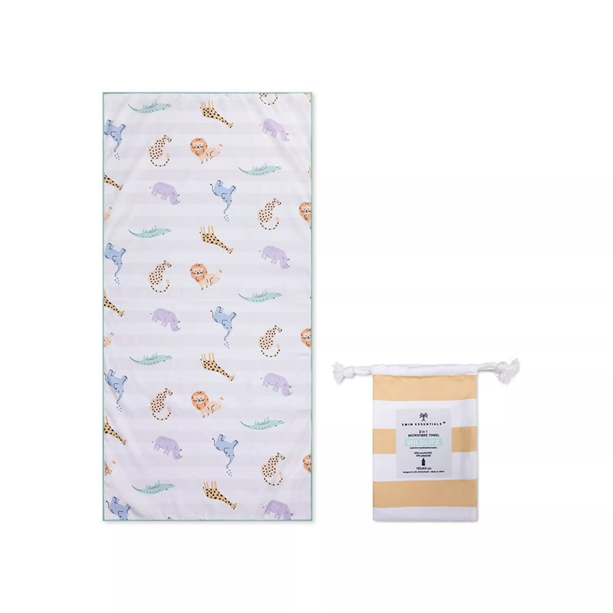 Serviette en microfibre Safari 135 x 65 cm.