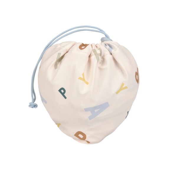 Tablier manches longues enfants - Happy Fruits, bleu clair. - Image 5