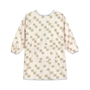 Tablier manches longues enfants – Happy Fruits, kaki clair.
