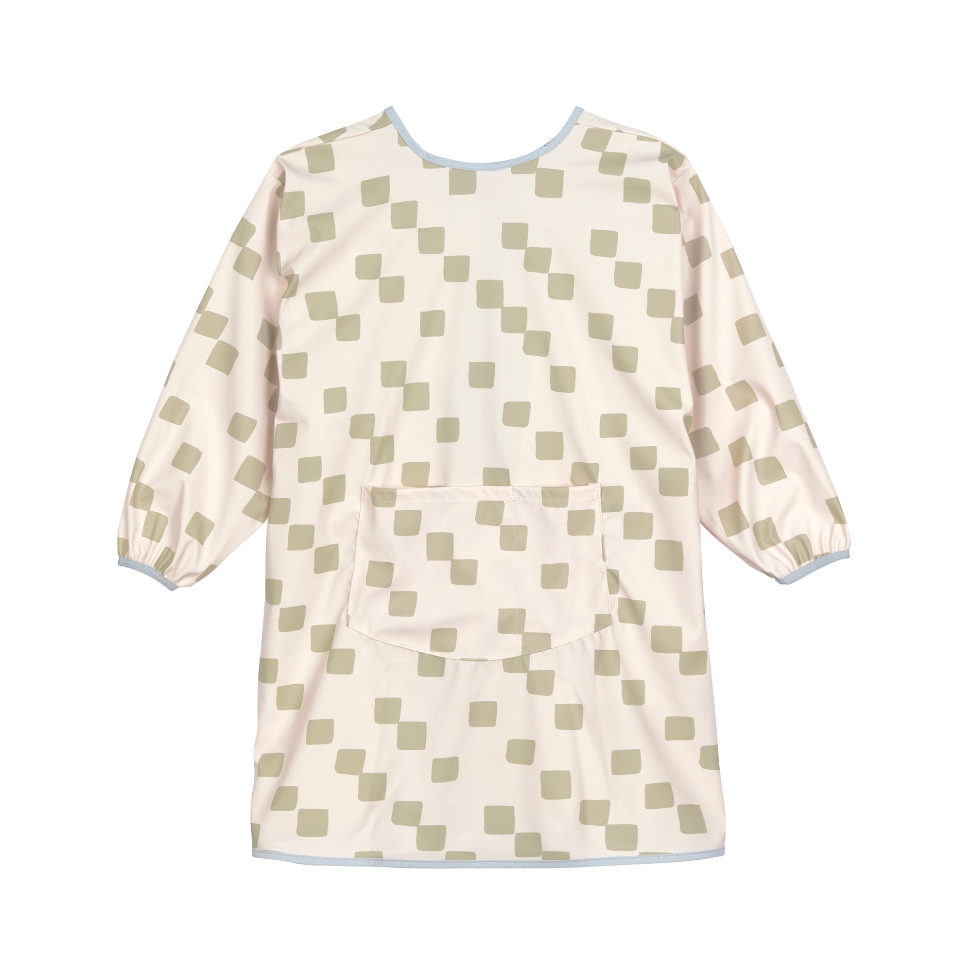 Tablier manches longues enfants – Happy Fruits, kaki clair.
