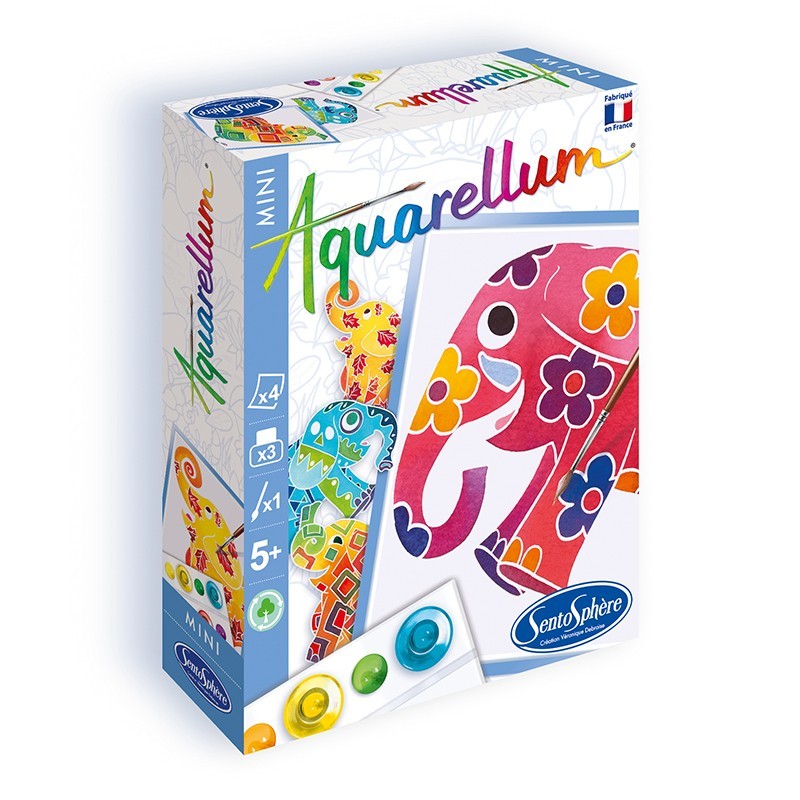 Aquarellum Mini Eléphants.
