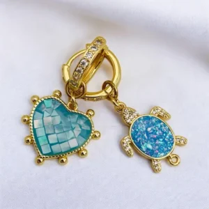Boucles Créoles Dalia Bleu.