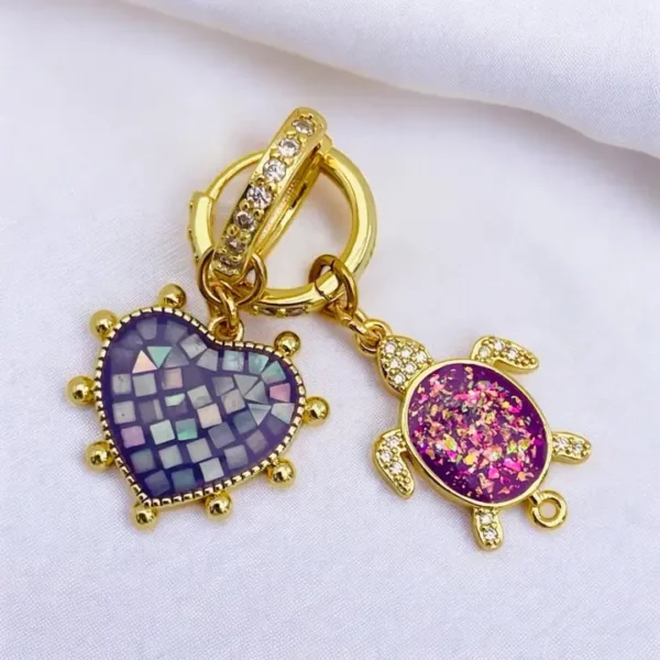 Boucles Créoles Dalia Violet.