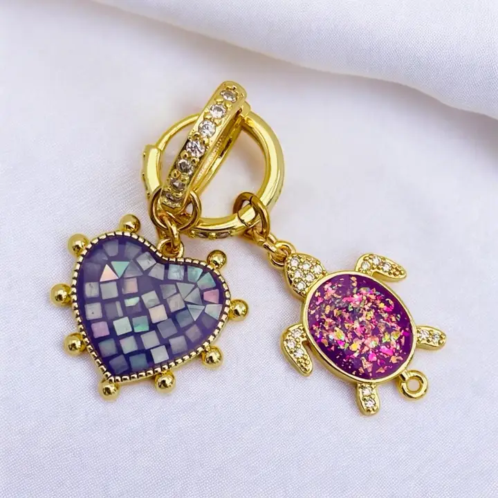 Boucles Créoles Dalia Violet.