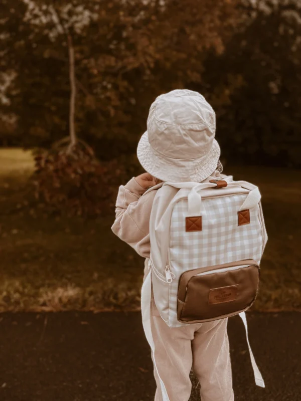 Sac à dos / Cartable Vichy (taille L). - Image 4