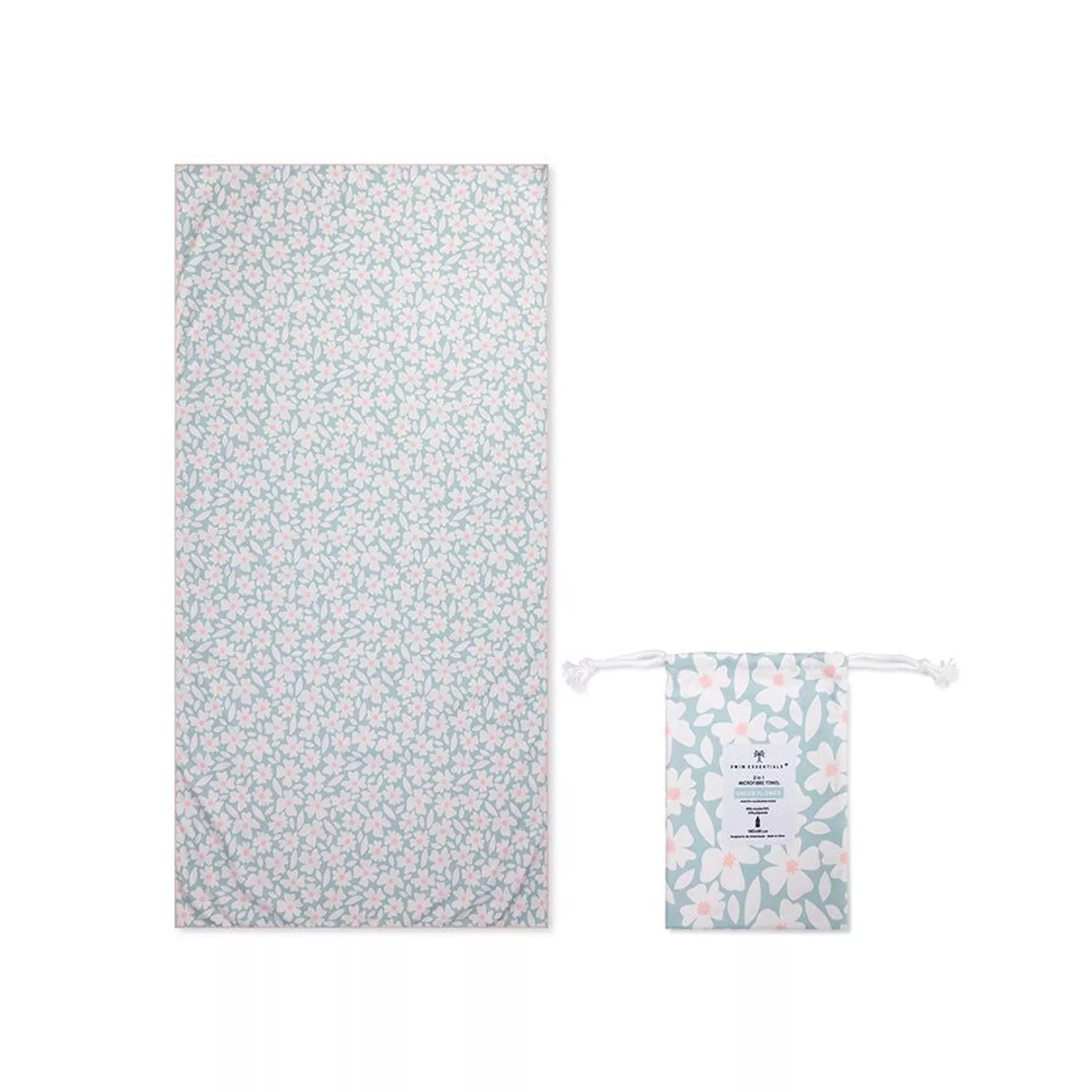 Serviette en microfibre flower 180 x 90 cm.