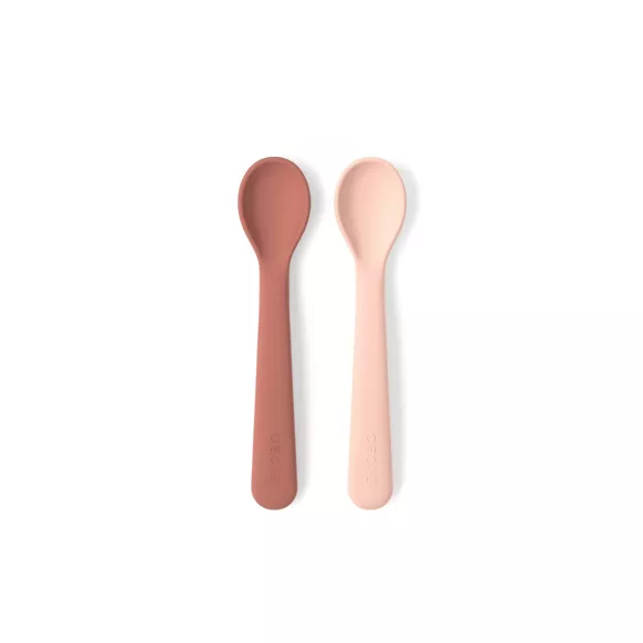 Set de 2 cuillères en silicone – Blush / Terracotta.