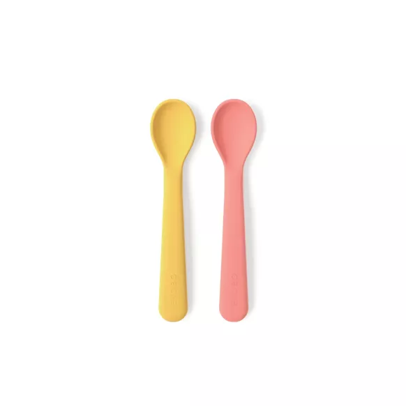 Set de 2 cuillères en silicone – Mimosa / Coral.
