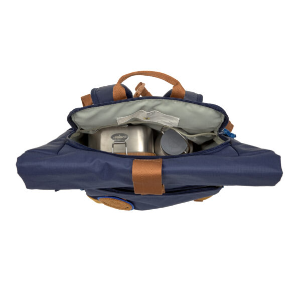Sac à dos (Cartable) Rolltop Little Gang, Bleu marine. - Image 3