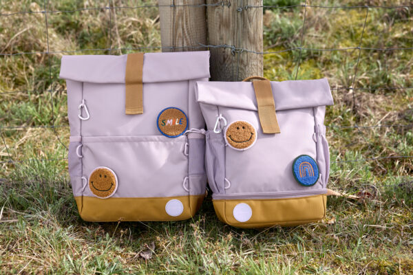 Sac à dos (Cartable) Rolltop Little Gang, Lilas. - Image 3