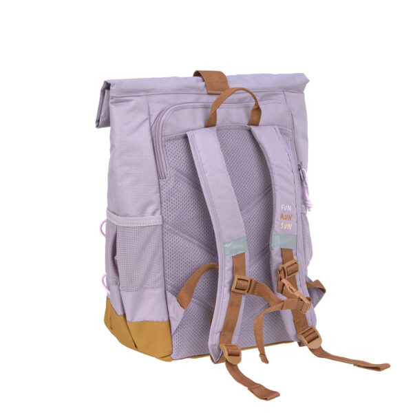 Sac à dos (Cartable) Rolltop Little Gang, Lilas. - Image 4