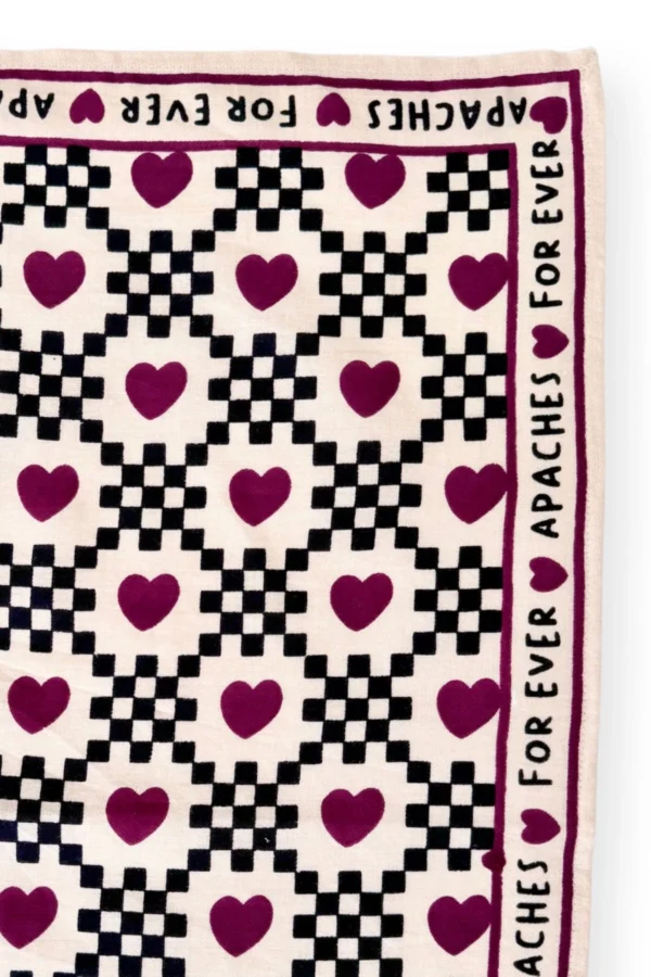 Apaches Collections – Small Foulard Manika « Amor » Macadamia. - Image 3
