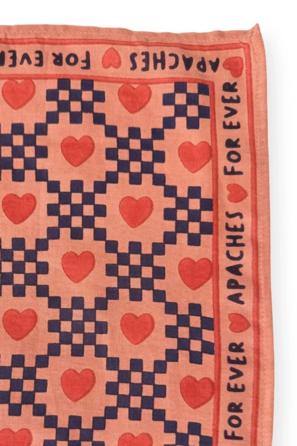 Apaches Collections – Small Foulard Manika « Amor » Rust. - Image 2