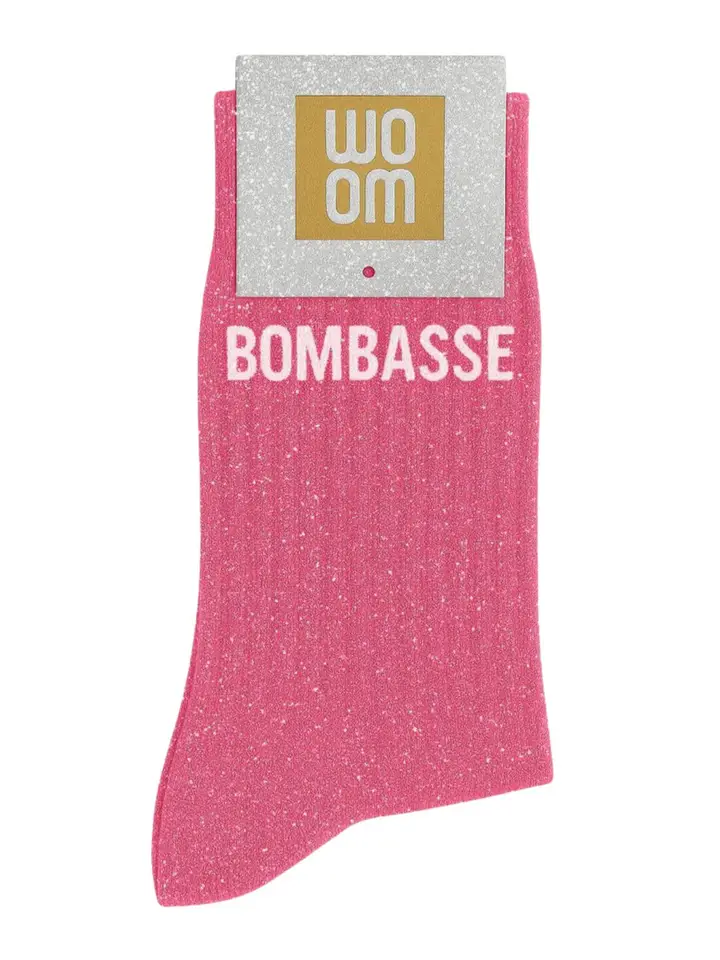 Chaussettes à Paillettes « Bombasse » Rose Bubble -Taille 36-40.