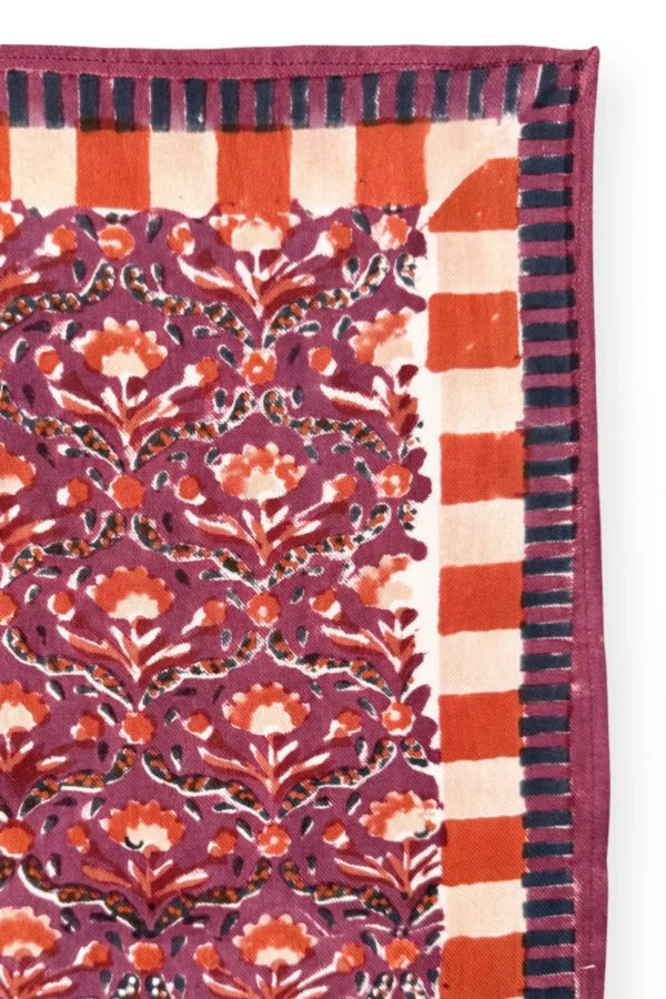 Apaches Collections – Big Foulard Latika « Cactus » Cherry. - Image 3