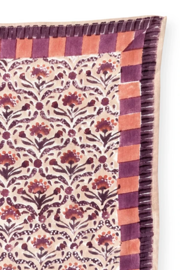 Apaches Collections – Big Foulard Latika « Cactus » Macadamia. - Image 4