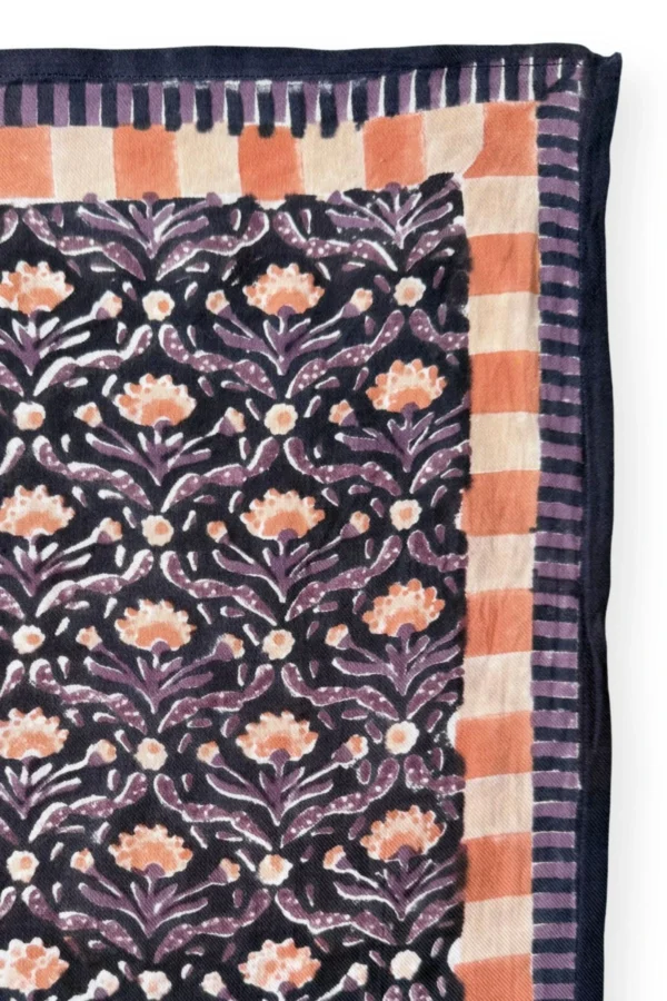 Apaches Collections – Big Foulard Latika « Cactus » Navy. - Image 2