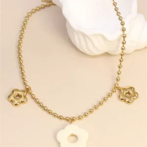 Collier Fleur Blanche.