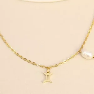 Collier signe astrologique Gémeaux.