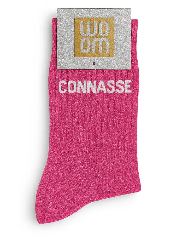 Chaussettes à Paillettes  » Connasse » – Taille 36-40.