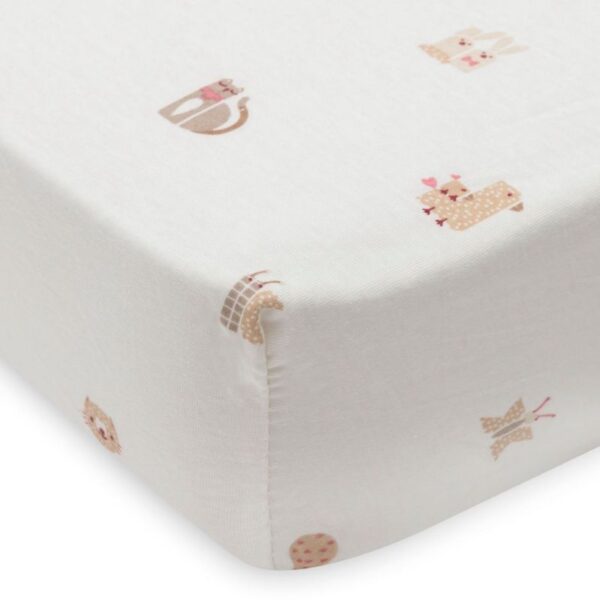 Jollein drap housse jersey 60x120cm Animal Friends. - Image 3