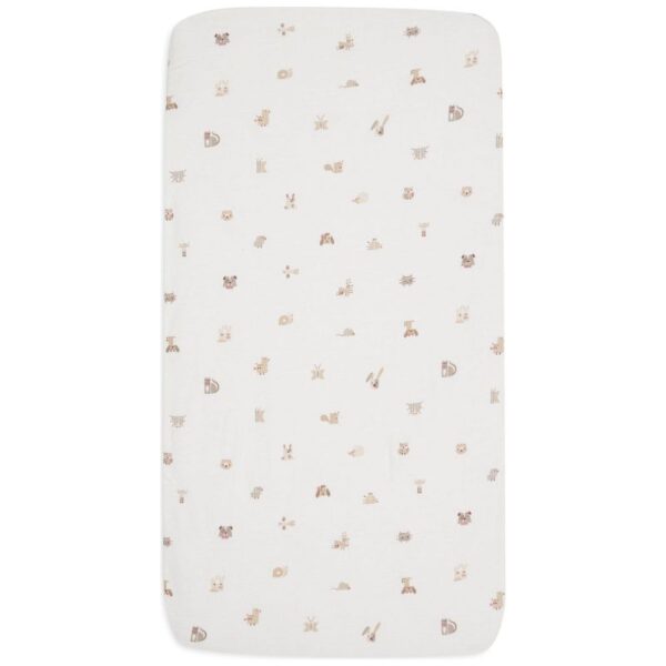 Jollein drap housse jersey 60x120cm Animal Friends. - Image 4
