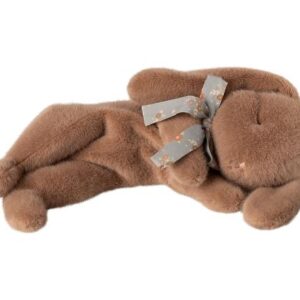 Maileg Peluche lapin couché, Small – Marron « Soft brown.